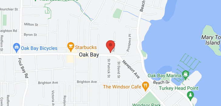 map of 402-2340 Oak Bay Ave